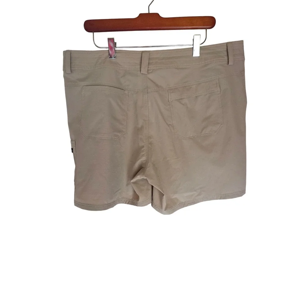 Willit Womens Tan Khaki Hiking Shorts Size 16 Nylon‎ Spandex Cargo Outdoor Plus